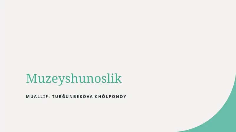 Namangan òlkashunoslik muzeyi haqida umumiy tushuncha