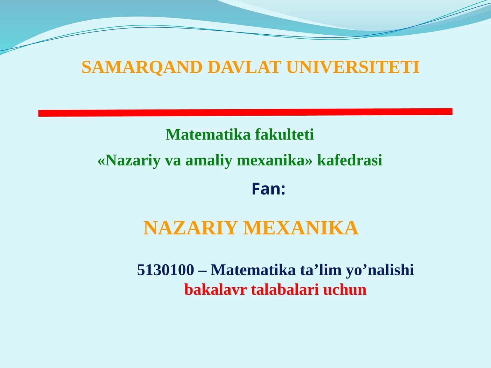 NAZARIY MEXANIKA