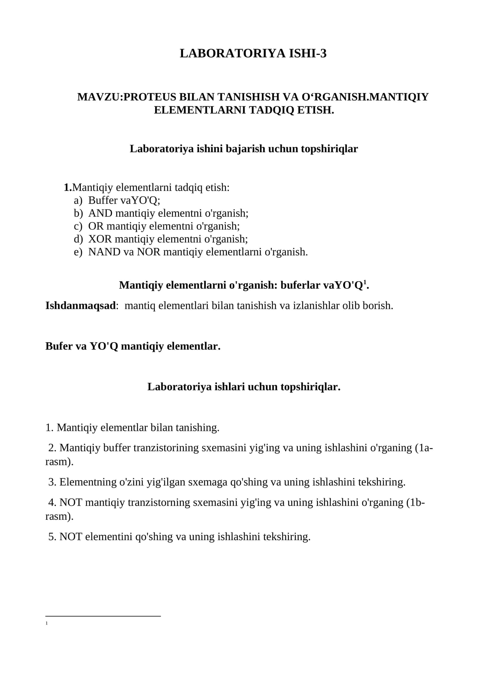 LABORATORIYA ISHI-3