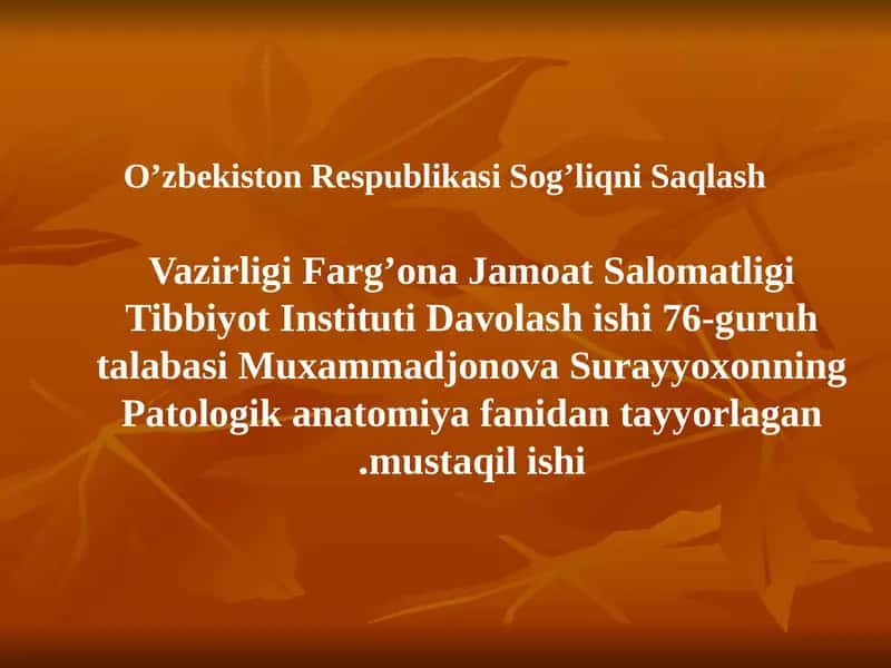 O’t toshi kasalliklari