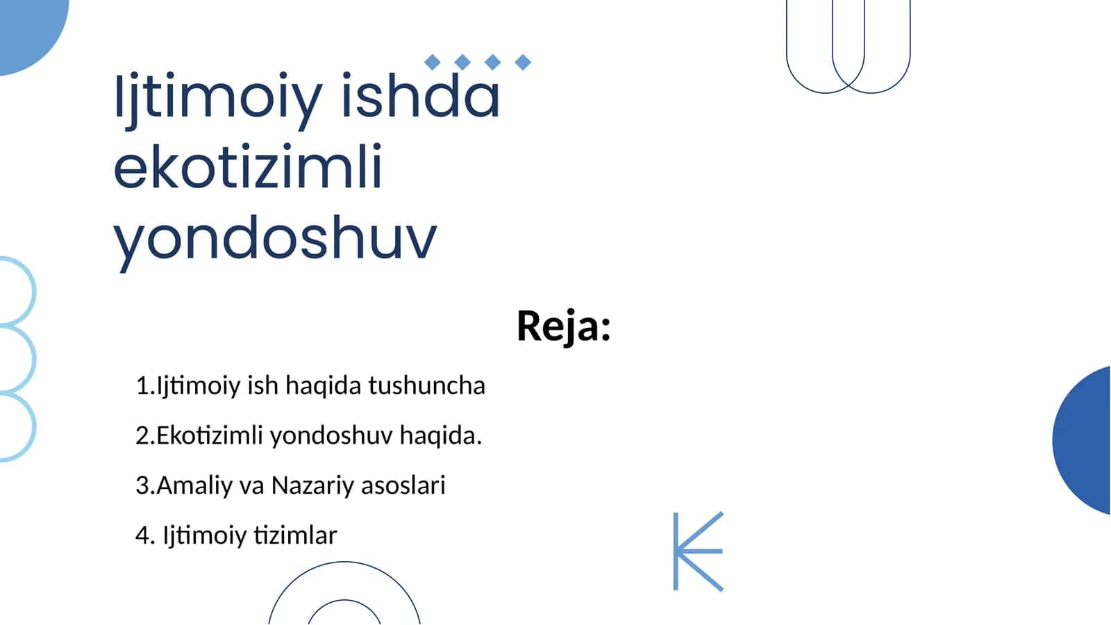 Ijtimoiy ish haqida tushuncha