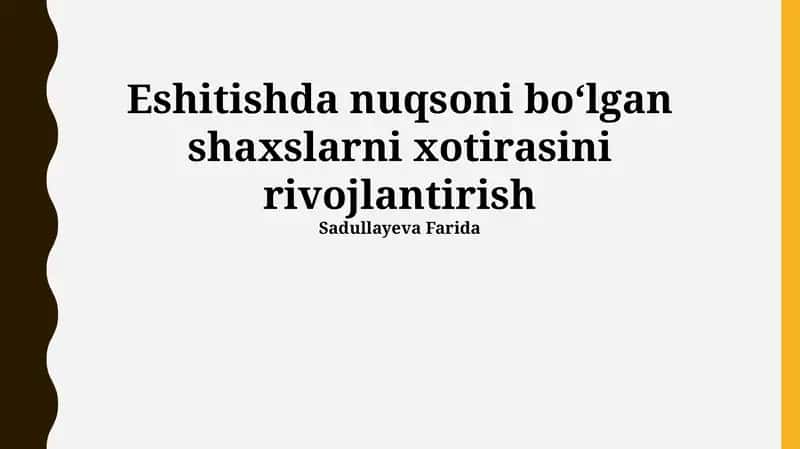 Zamonaviy texnologiyalar va eshitish qobiliyati