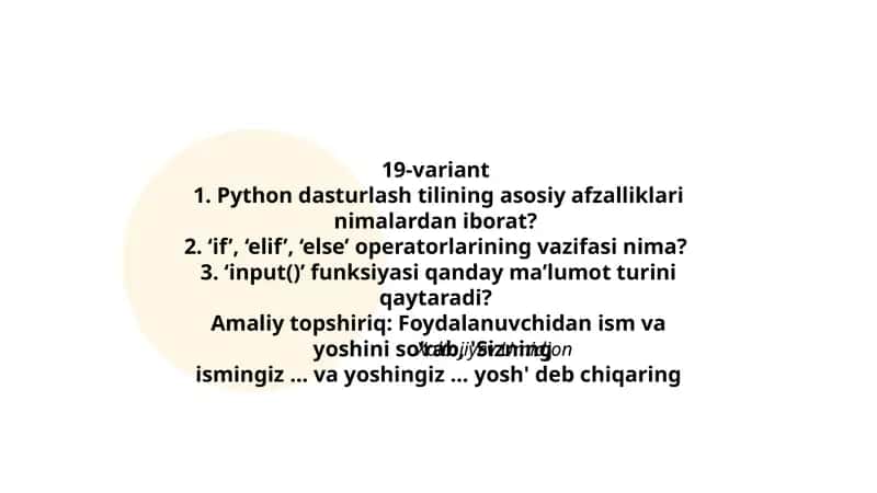 Python dasturlash tilining asosiy afzalliklari