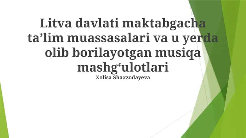 Musiqa ta'limi Litvada