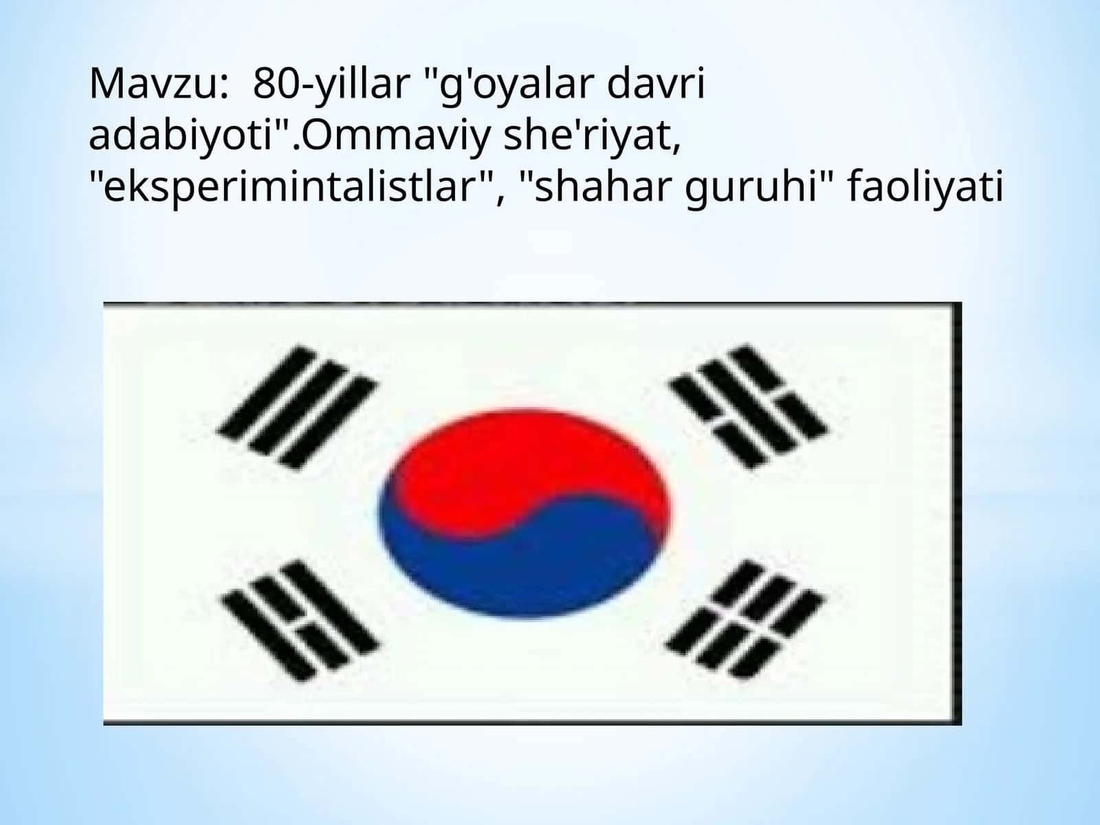 80-yillar "g'oyalardavriadabiyoti".Ommaviyshe'riyat, "eksperimintalistlar", "shaharguruhi"faoliyati