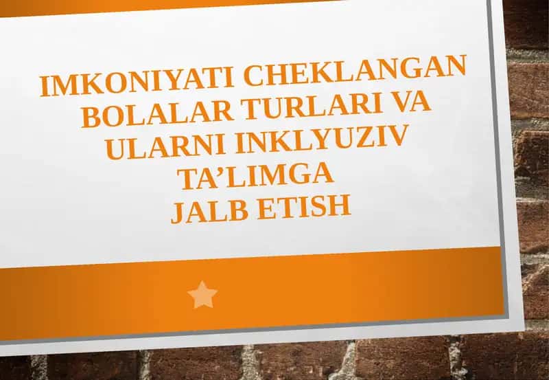 Imkoniyat cheklangan bolalar