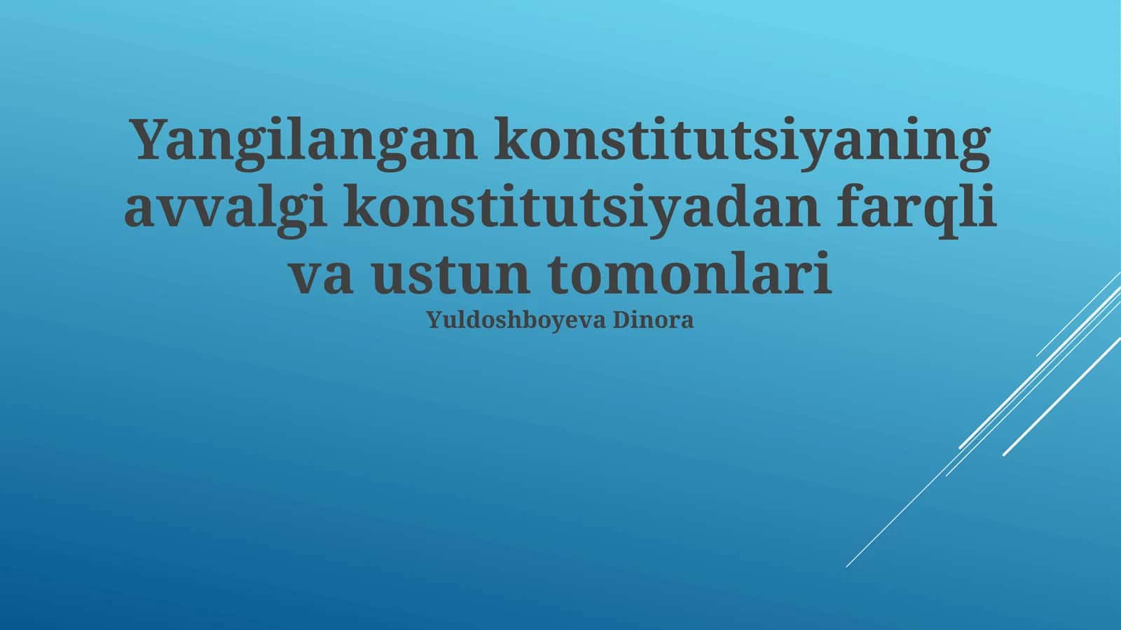 Konstitutsiyaning avvalgi va takomillashtirilgan versiyalari orasidagi farqlar