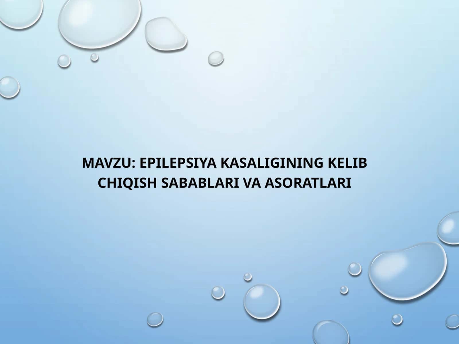 Epilepsiya kasaligining kelib chiqish sabablari va asoratlari