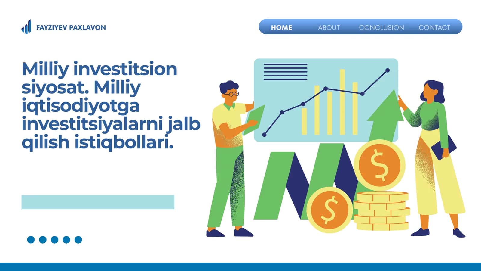Milliy investitsion siyosat. Milliy iqtisodiyotga investitsiyalarni jalb qilish istiqbollari