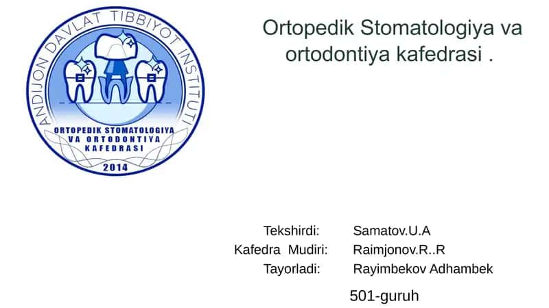 Parodont Kasalliklari Davolashda Suyak To‘qimasi Plastikasi va Transplantatsiyasi