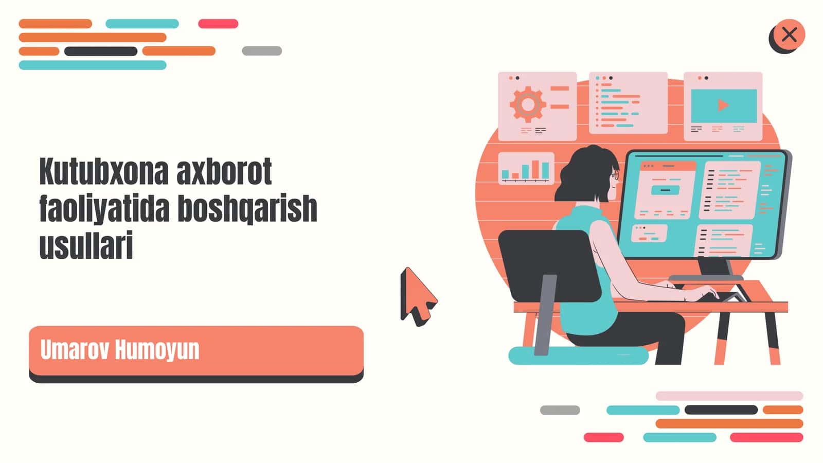 Kutubxona axborot faoliyatida boshqarish usullari