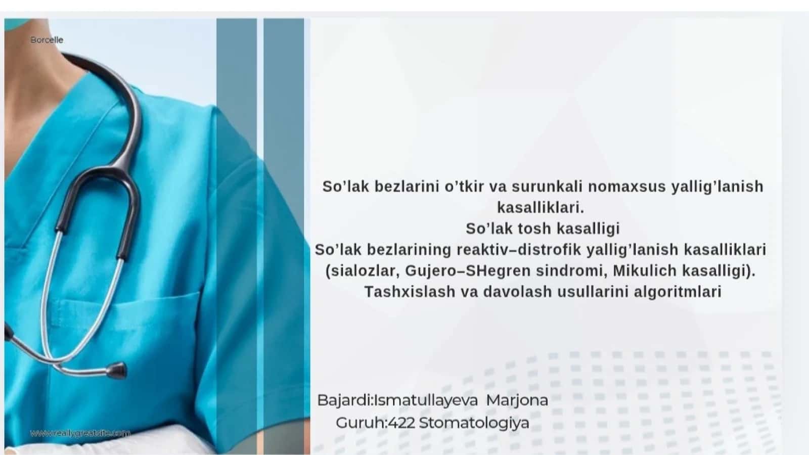 So'lak bezlari o'tkir va surunkali yallig'lanishlari