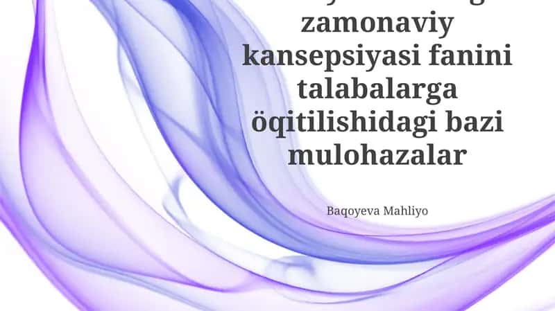 Zamonaviy Kimyo Tushunchalarini O'qitishda Zamonaviy Yondashuvlar