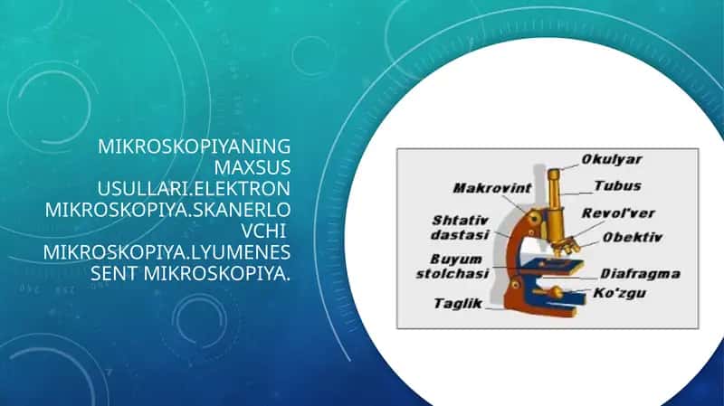 Mikroskopiyaning Maxsus Usullari