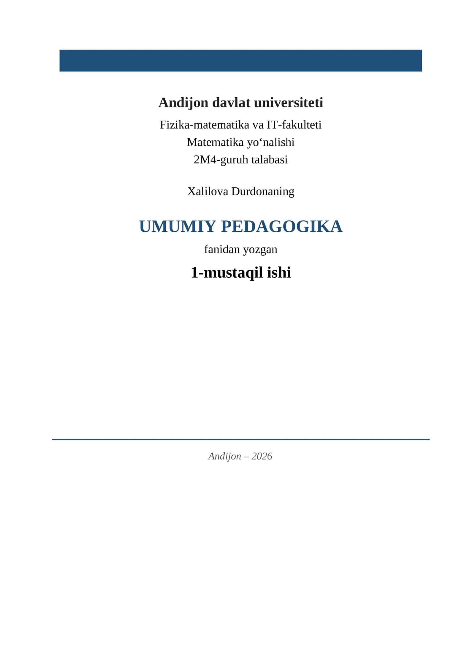 Ta'lim Metodlari va Vositalari
