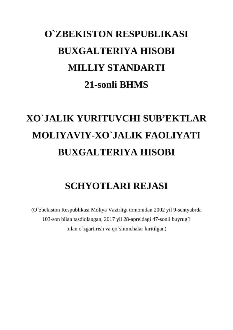 BUХGALTЕRIYA HISОBI MILLIY STANDARTI