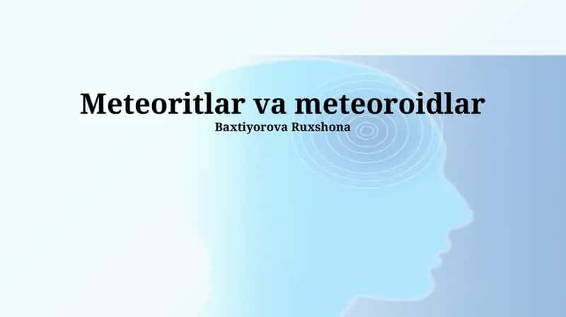 Meteoritlar va meteoroidlar