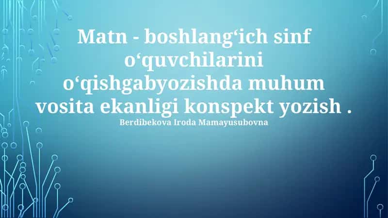 Yozuv mashqlari