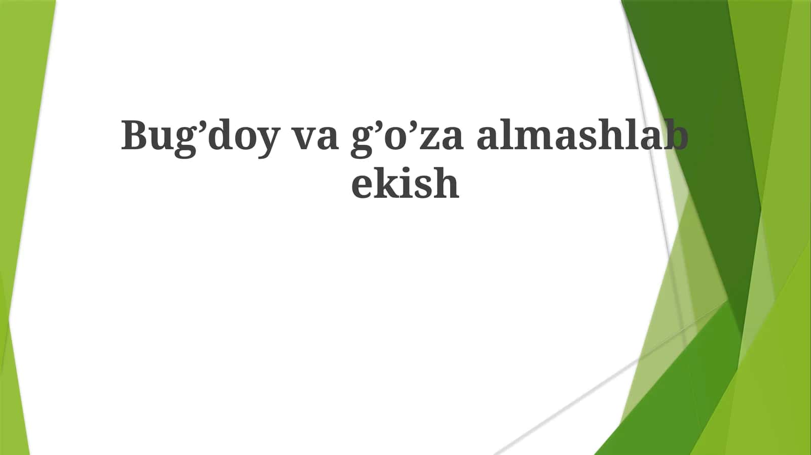 Paxta va Makkajoʻxori Birgalikda Ekishning Iqtisodiy Samaraliligi