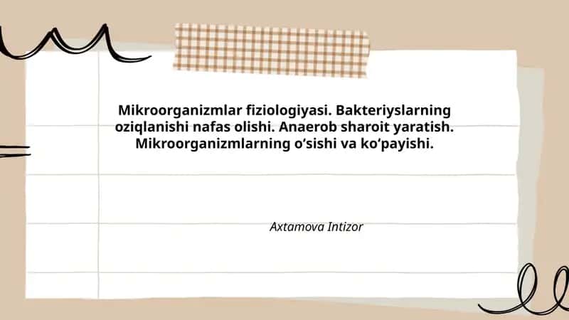Mikroorganizmlar fiziologiyasi