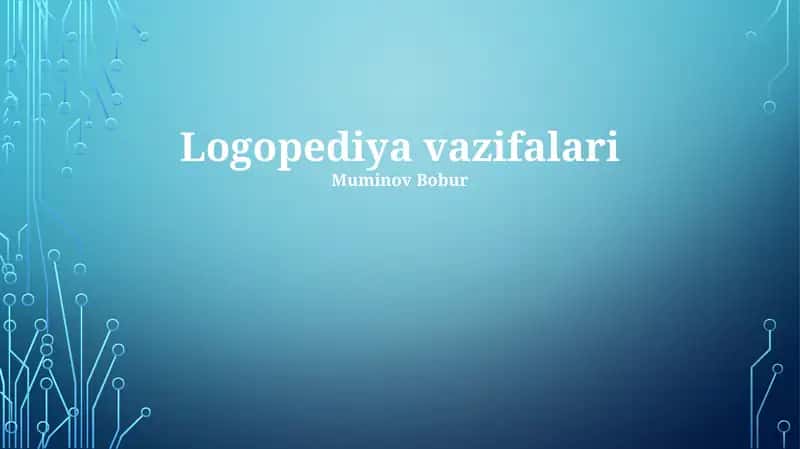 Logopediya vazifalari