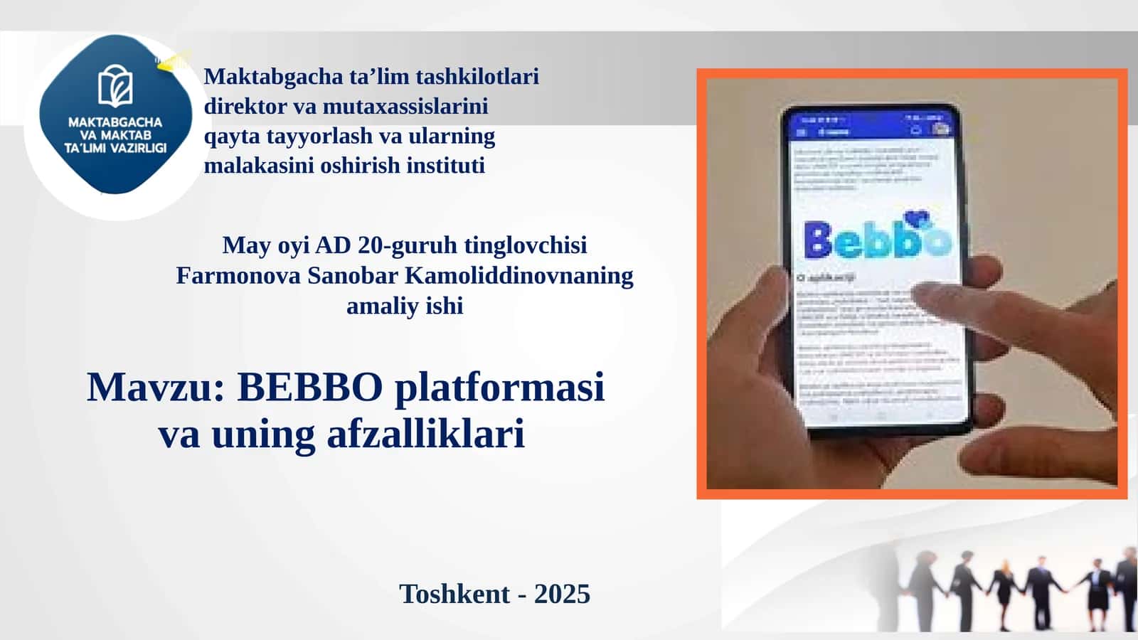 BEBBO platformasi va uning afzalliklari