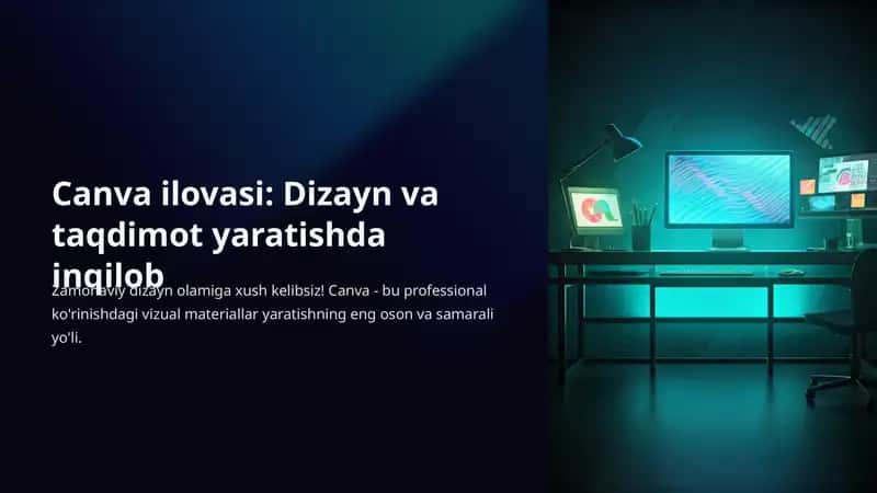 Canava ilovasi bilan ishlash yo'riqnomasi