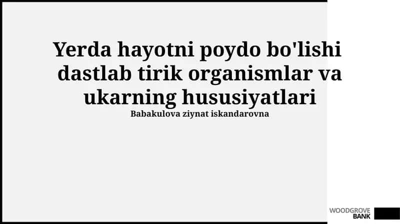 Miller-Yuriy tajribasi va uning ahamiyati