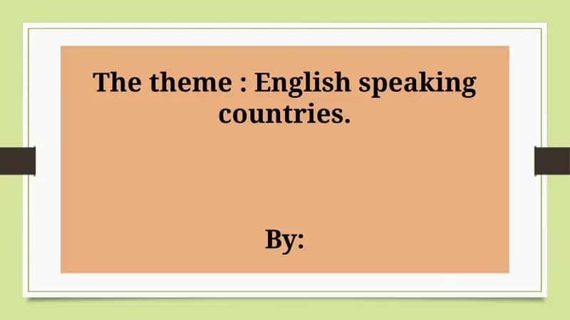 English speaking countries