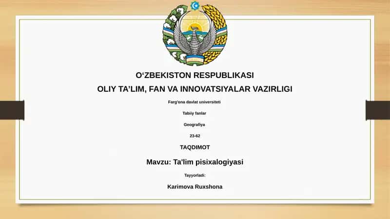Ta'lim pisixalogiyasi