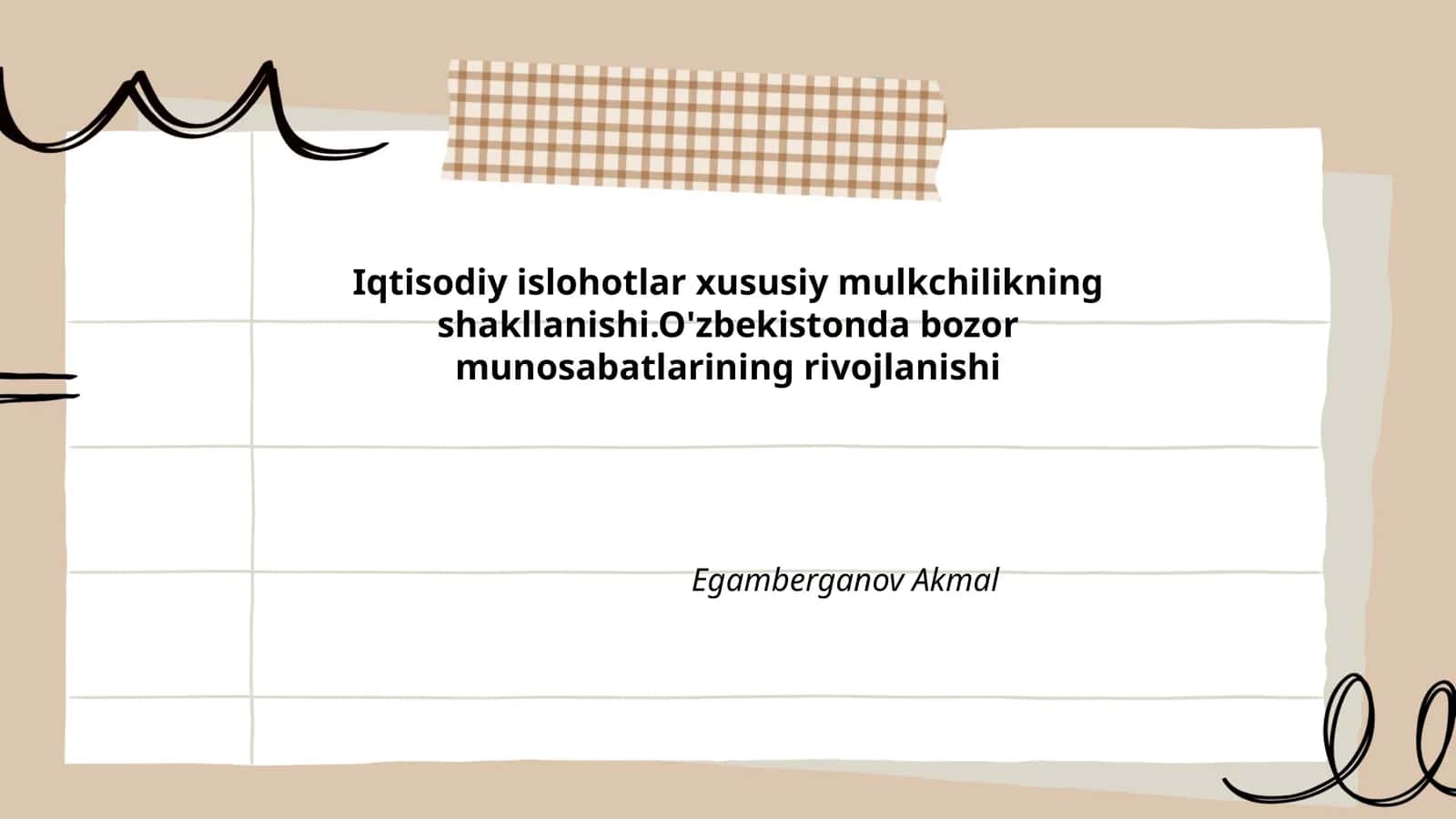 Xususiy mulkchilikning shakllanishi