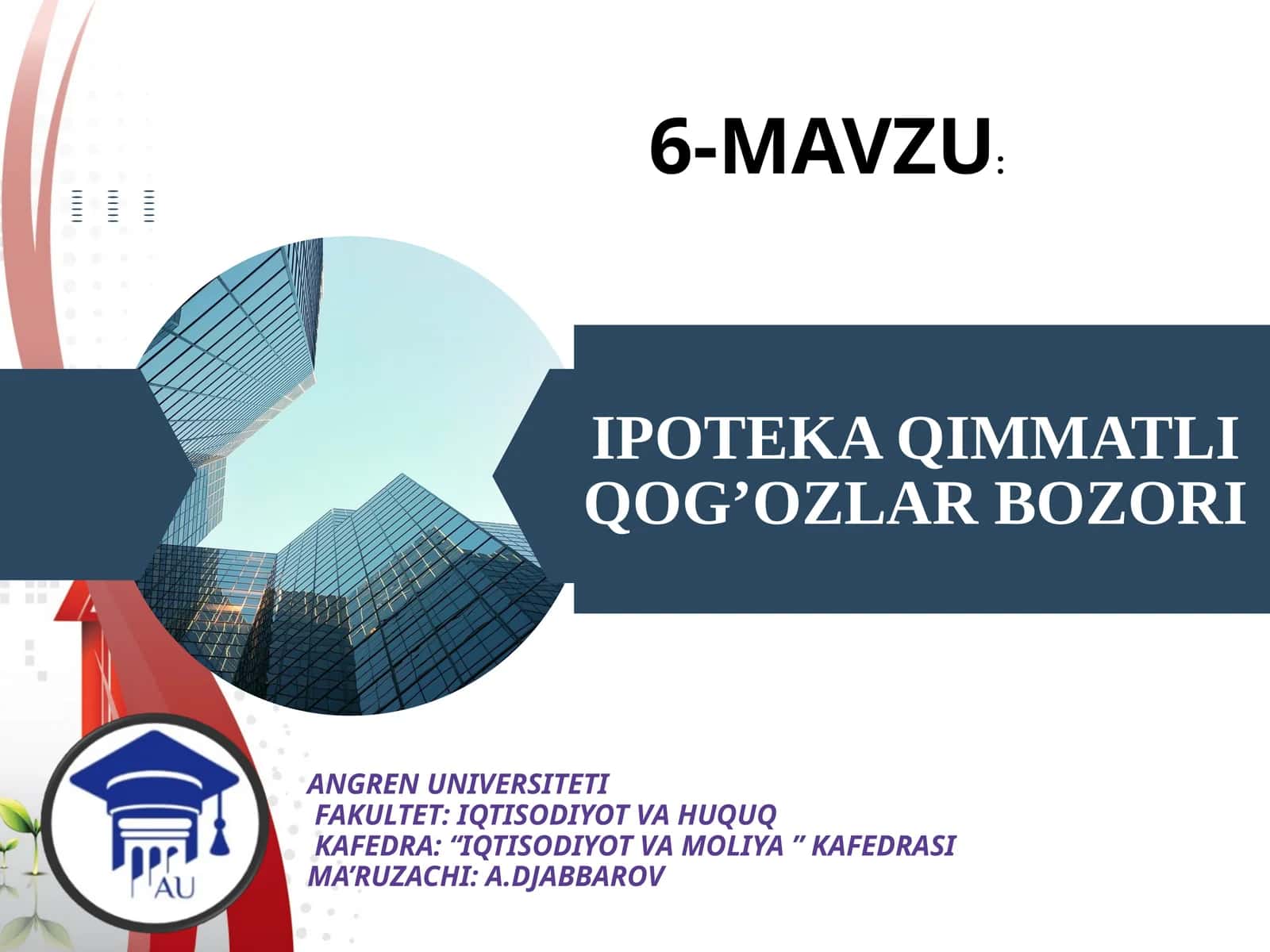 IPOTEKA QIMMATLI QOG’OZLAR BOZORI