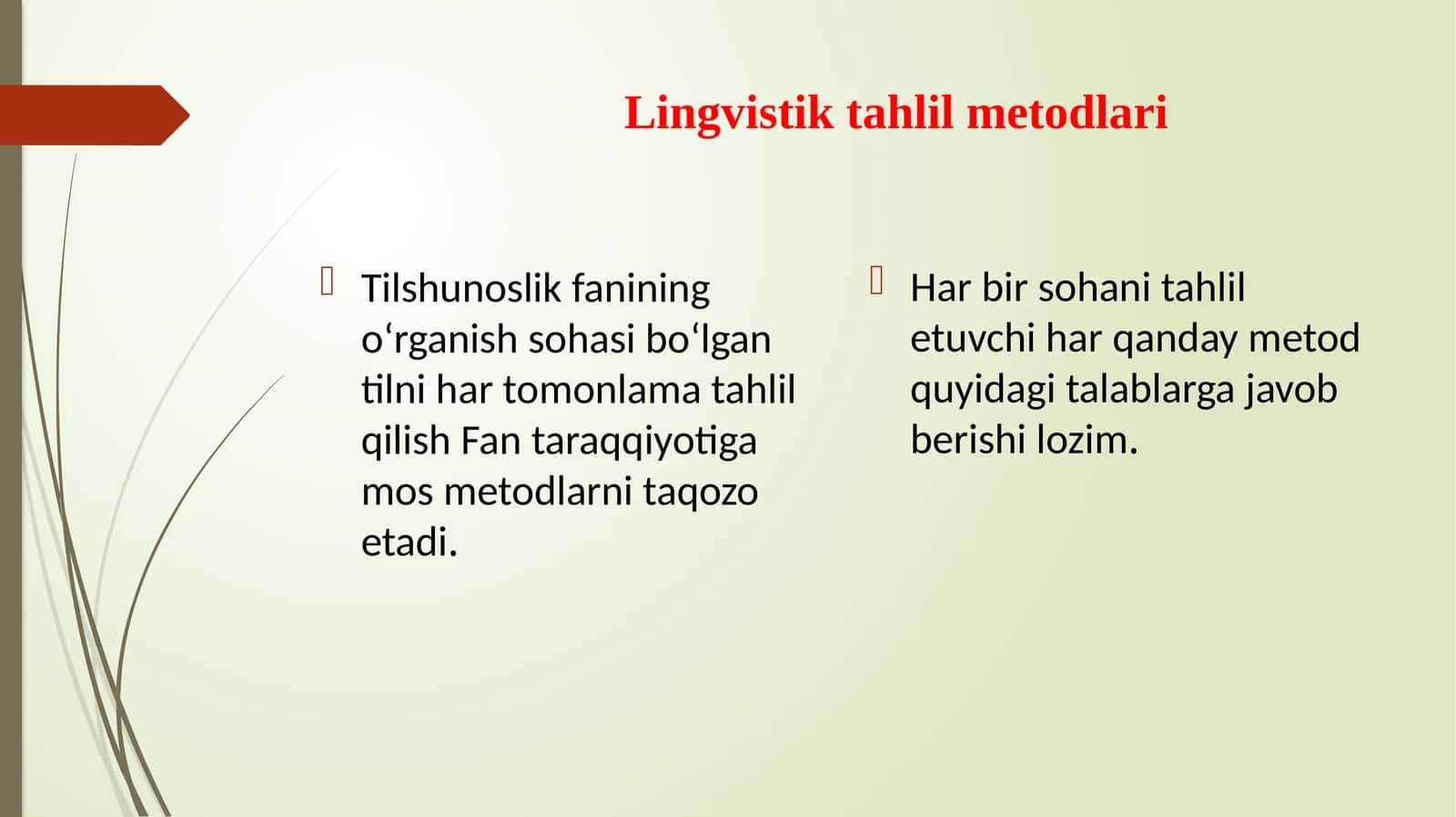 Lingvistik tahlil metodlari