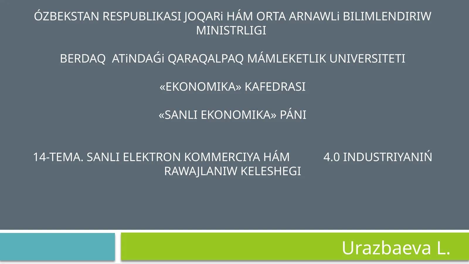SANLI ELEKTRON KOMMERCIYA HÁM 4.0 INDUSTRIYANIŃ RAWAJLANIW KELESHEGI