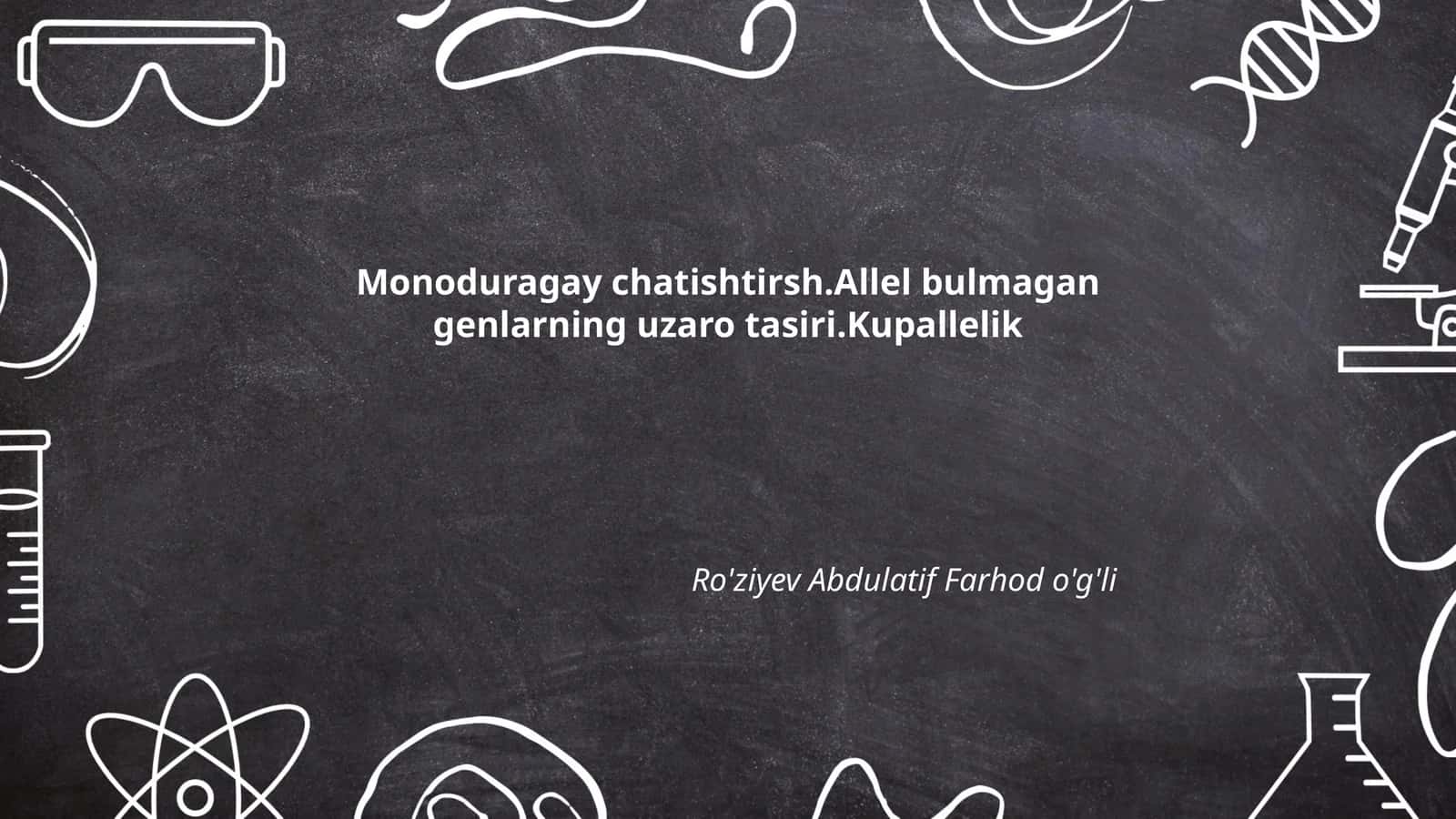 Monoduragay chatishtirsh