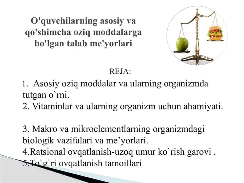 Asosiyoziq moddalar va ularning organizm dagi o`rni