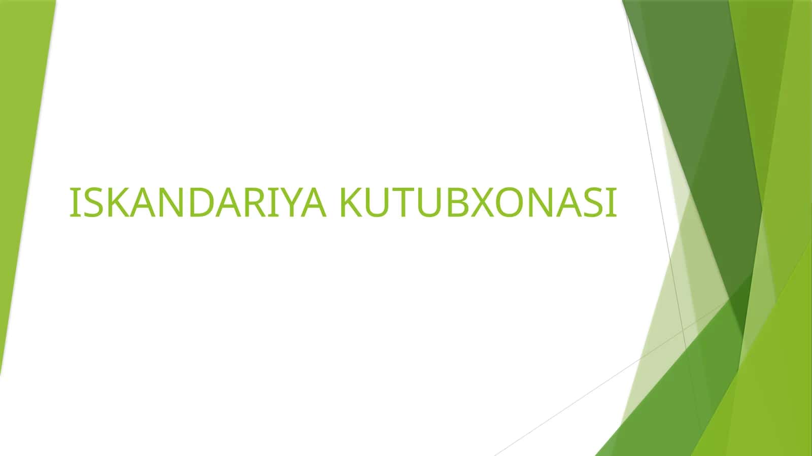 Iskandariya kutubxonasi