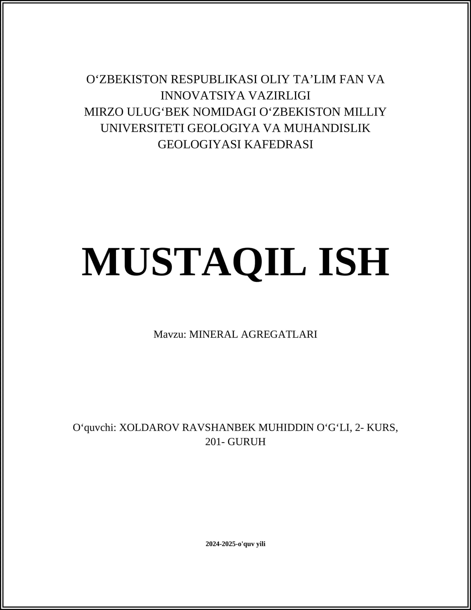 MINERAL AGREGATLARI