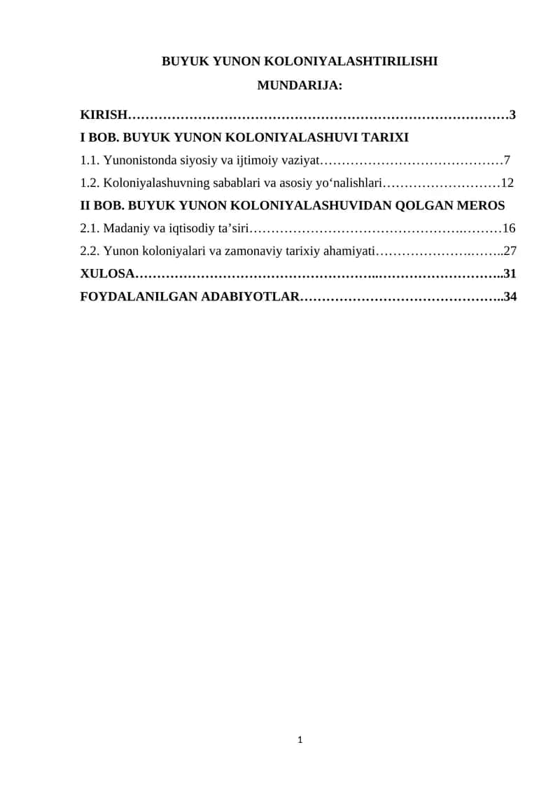BUYUK YUNON KOLONIYALASHTIRILISHI