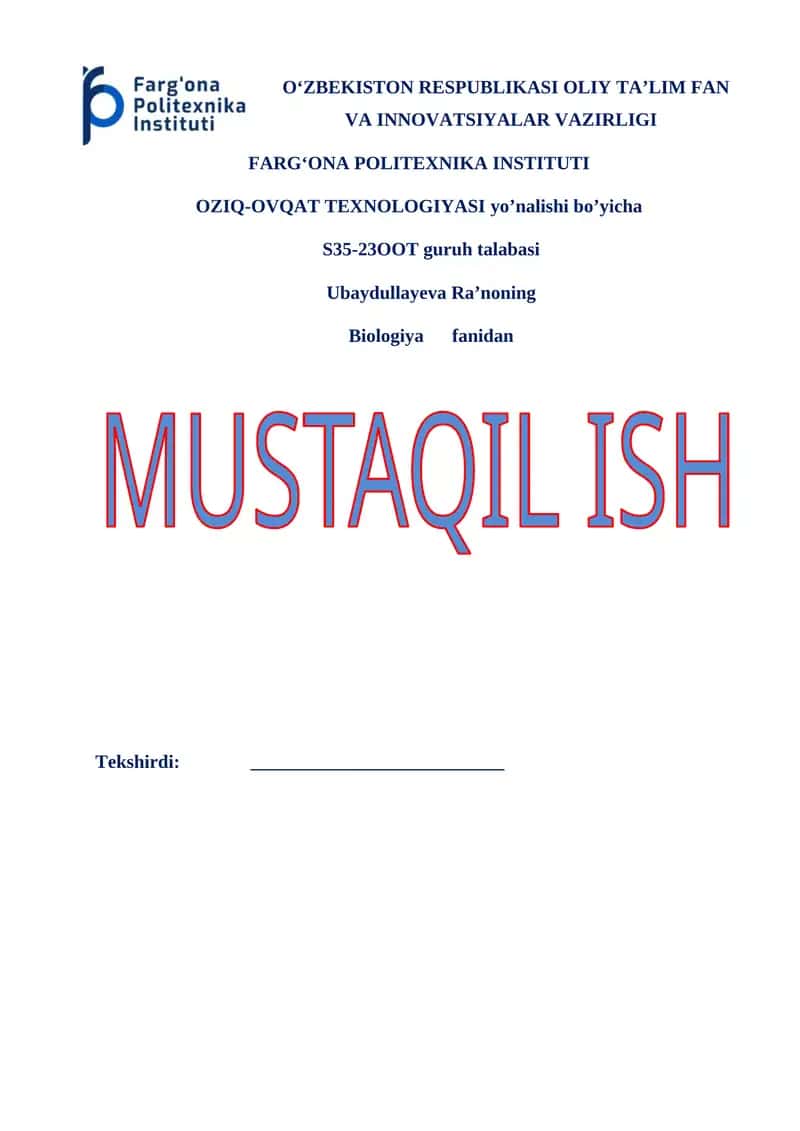 Hujayraning kimyoviy tarkibi