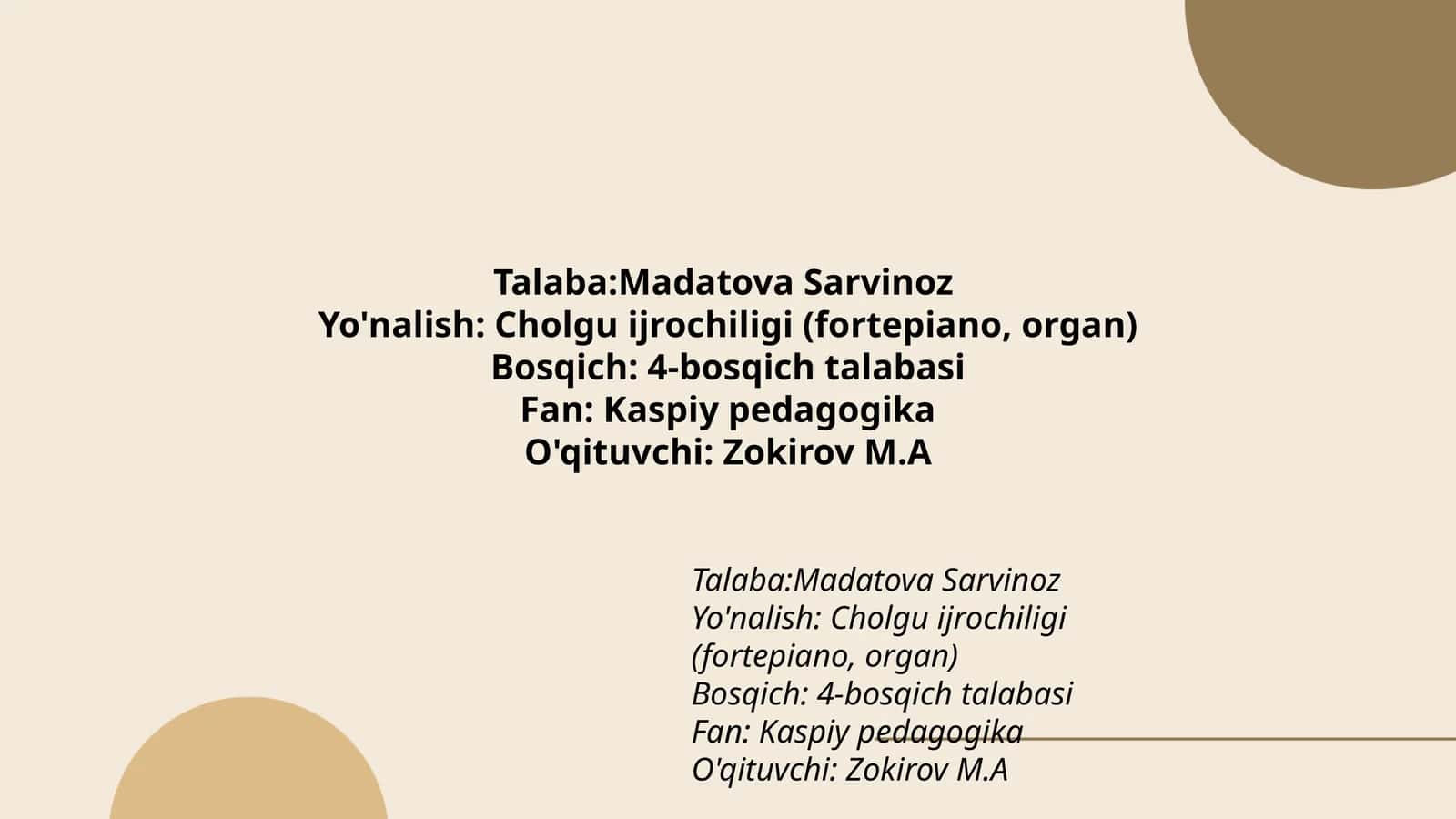 Cholgu ijrochiligi (fortepiano, organ)