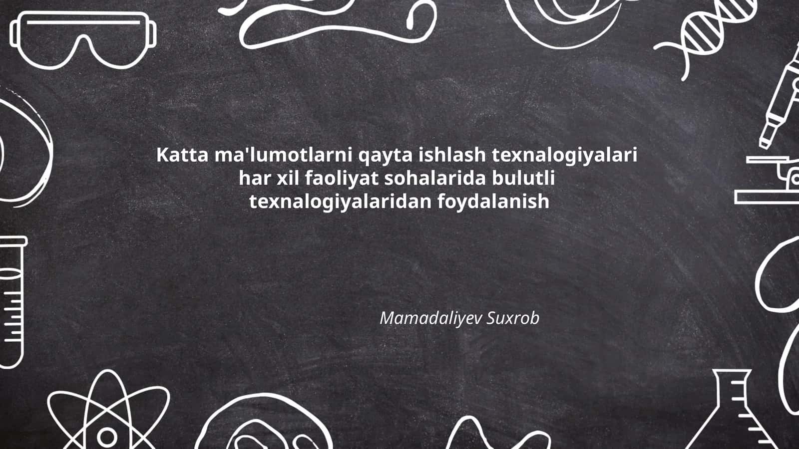 Katta ma'lumotlarni qayta ishlash texnalogiyalari
