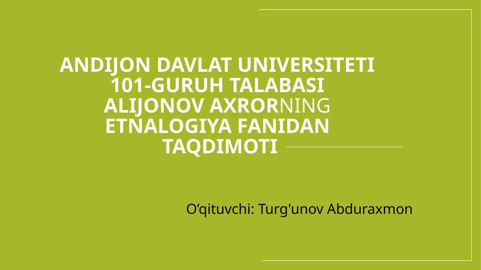 Xalqlar oʻrtasidagi madaniy almashinuv va ularning tarixiy ahamiyati