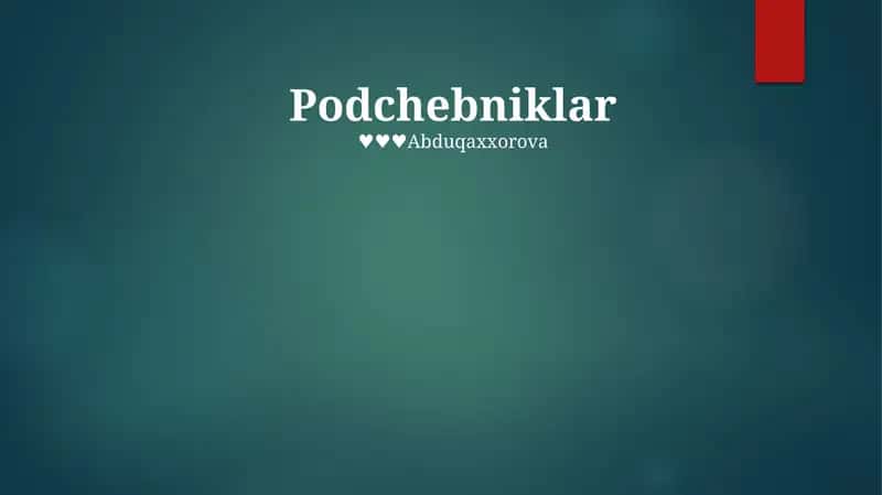 Podchebniklar