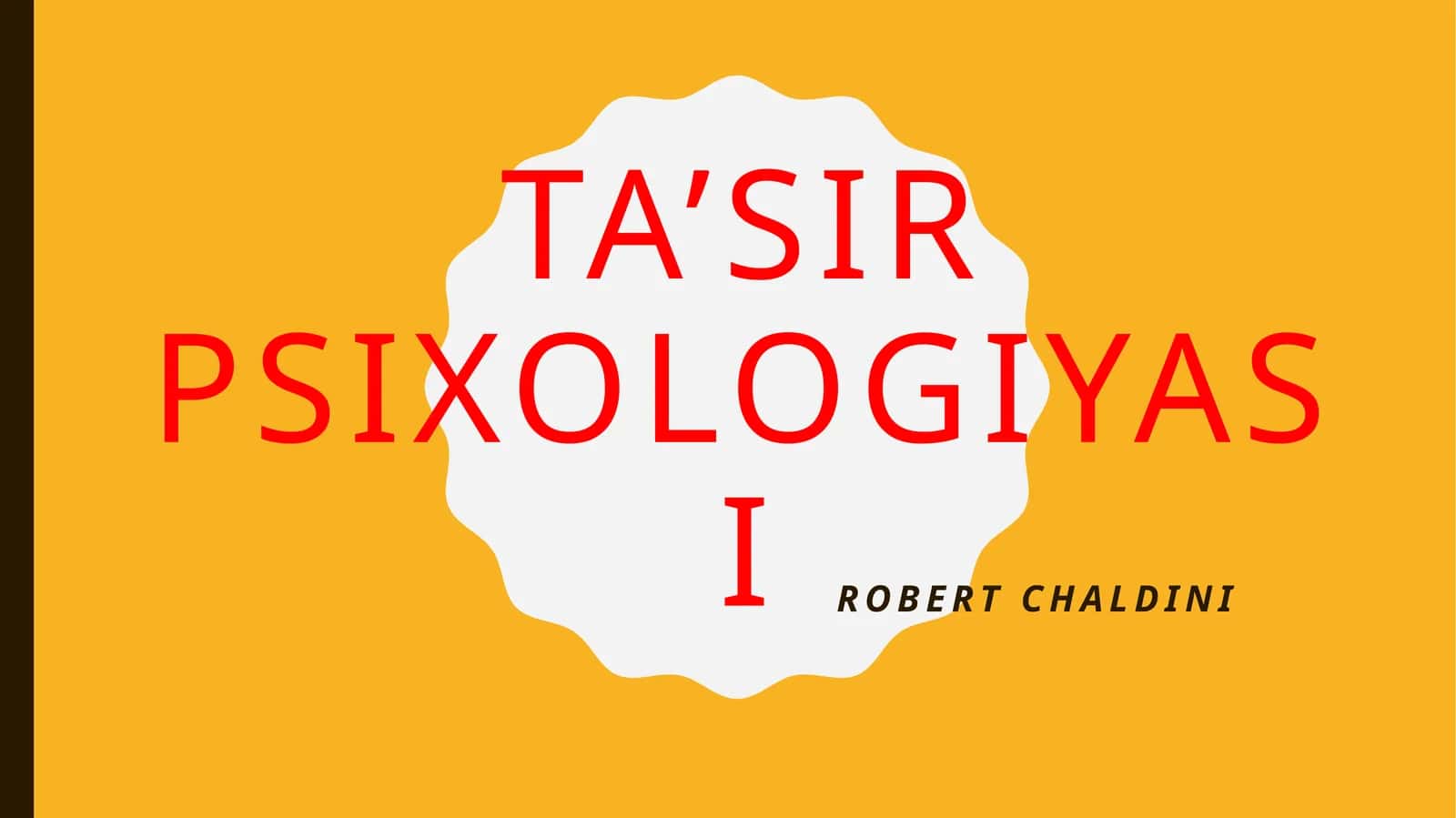 TA’SIR PSIXOLOGIYASI