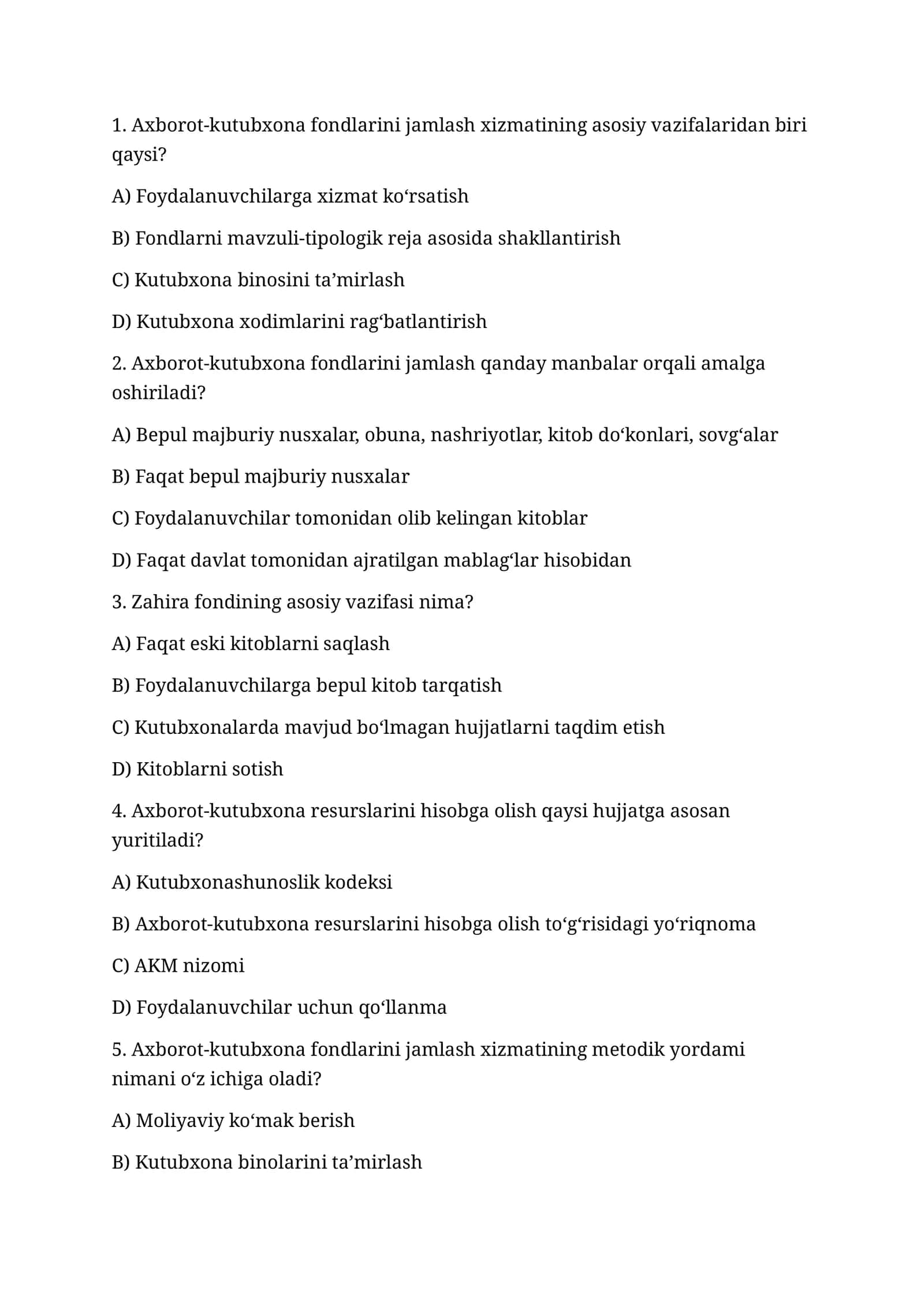 Axborot-kutubxona fondlari