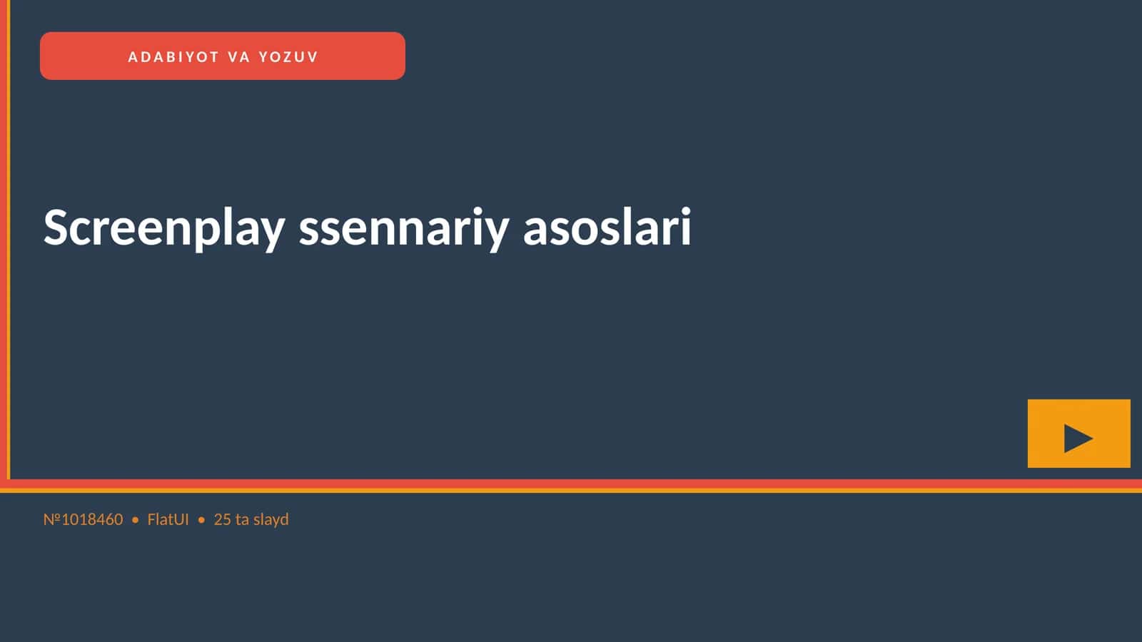Screenplay ssennariy asoslari
