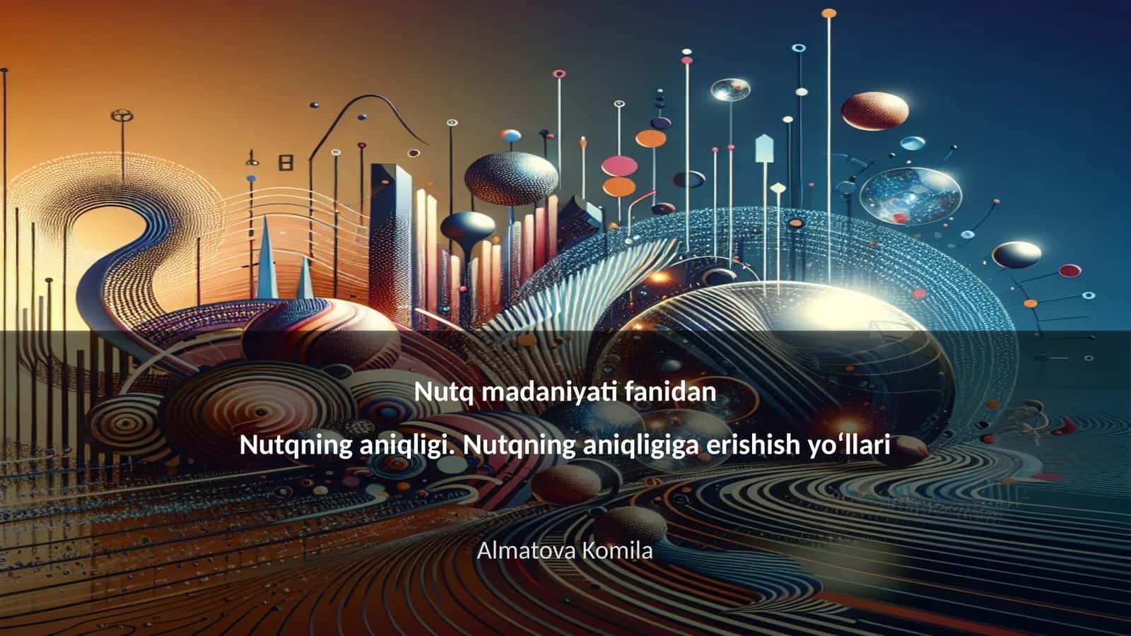 Nutq madaniyati fanidan