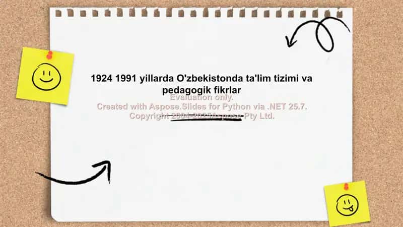 1924-1991 yillarda O'zbekistonda ta'lim tizimi va pedagogik fikrlar