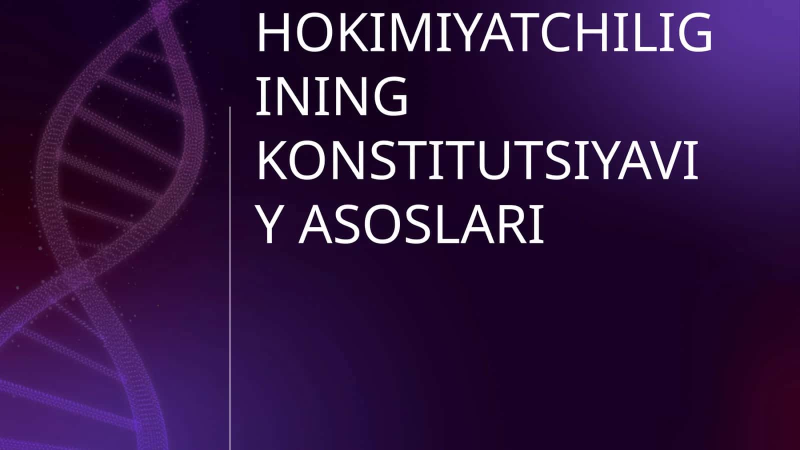 XALQ HOKIMIYATCHILIGINING KONSTITUTSIYAVIY ASOSLARI
